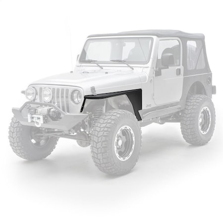 Smittybilt 9706 WRANGLER TJ/LJ 2DR XRC ARMOR FRONT TUBE FENDERS; BLACK TEXTURED 76872